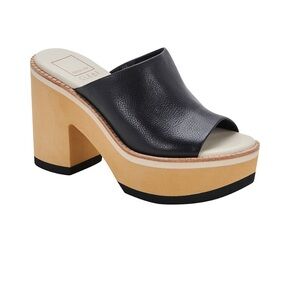 Dolce vita Emery Sandal Black and Tan Women's Platform Sandals